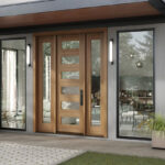 TM6100 entry system in rift sawn white oak with White Haze finish
