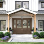 PL104 entry system in plain sawn white oak with Grey Mist finish