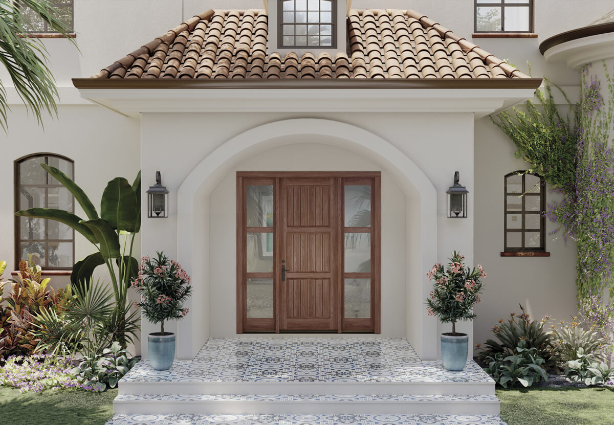 VG3000 entry system walnut with clear coat finish
